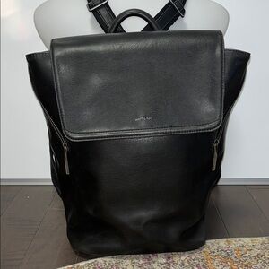Matt & Nat Charcoal Vegan Leather Backpack